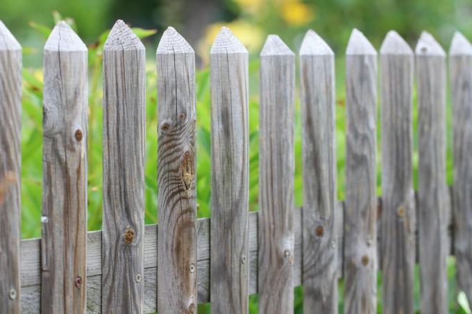 Gard de lemn ca limita proprietatii