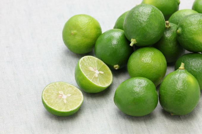Limes on a light surface