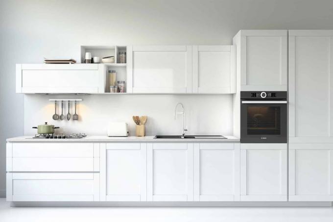 Balta virtuvė: šios 30 sienų spalvų dera