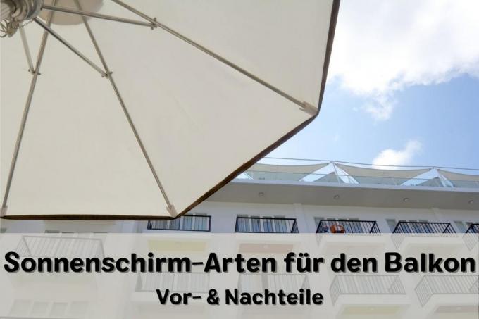 Typer parasoller for balkongen | Fordeler & ulemper - forsidebilde