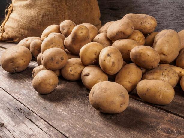 Potatoes with sack