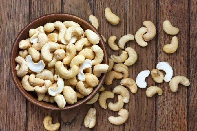 Bowl with cashew nuts