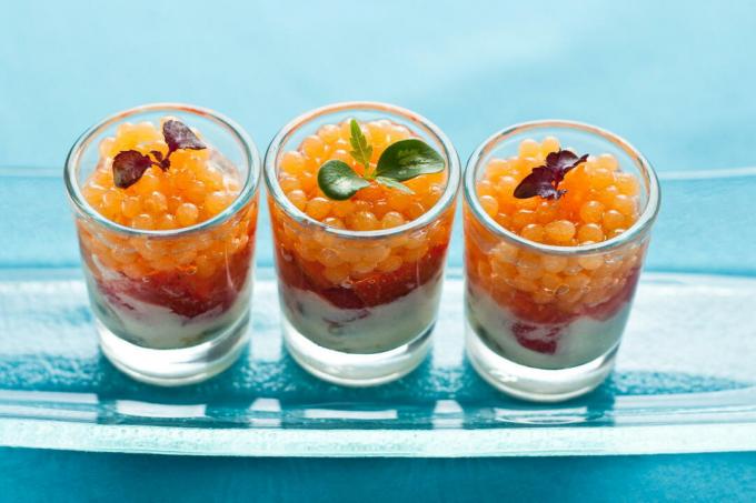 Kaviar jeruk nipis pada makanan penutup