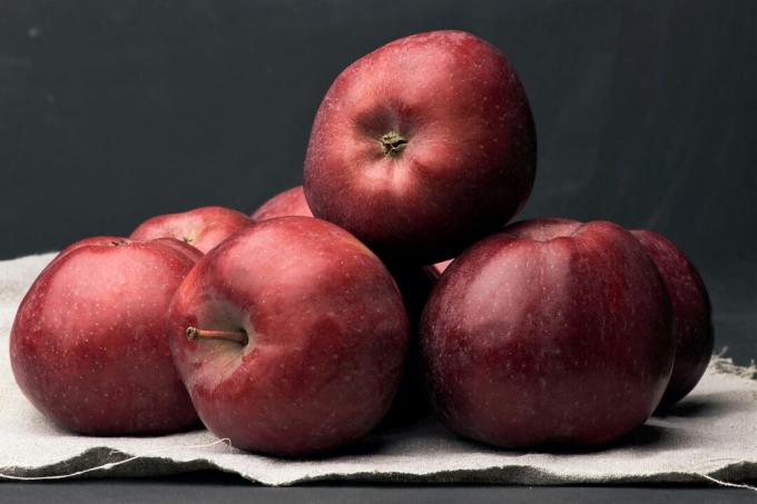 תפוחים בשלים מהזן Roter Herbstkalvill