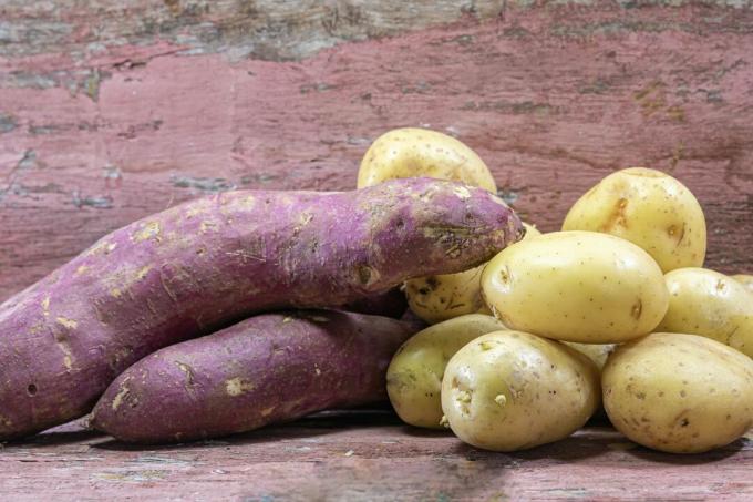 paarse zoete aardappelen